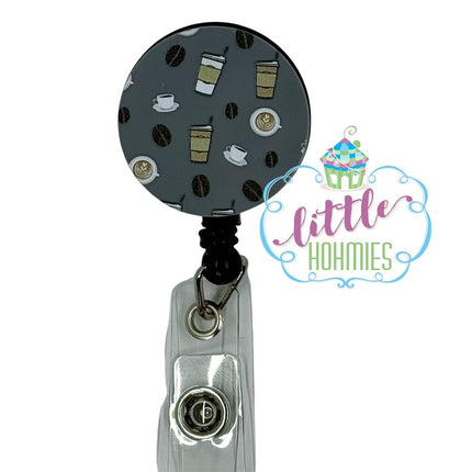 Acrylic Badge Reel - Coffee