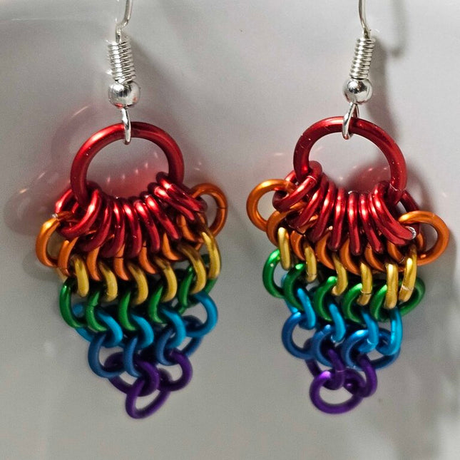 Rainbow Fan Earrings