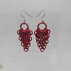 Red Fan Earrings - view 2