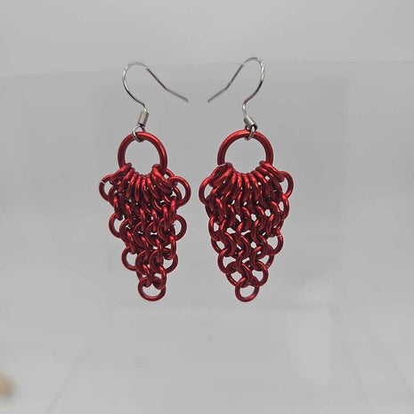 Red Fan Earrings