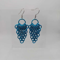 Turquoise Fan Earrings - view 2