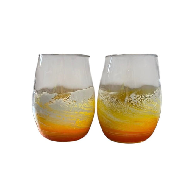 Sunset Stemless Wine Glass