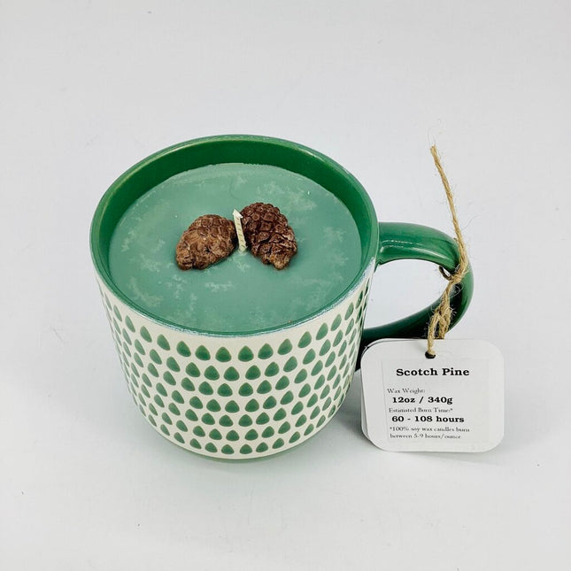 Christmas Tree (Teardrop mug) - Mug Candle - 100% Soy Wax