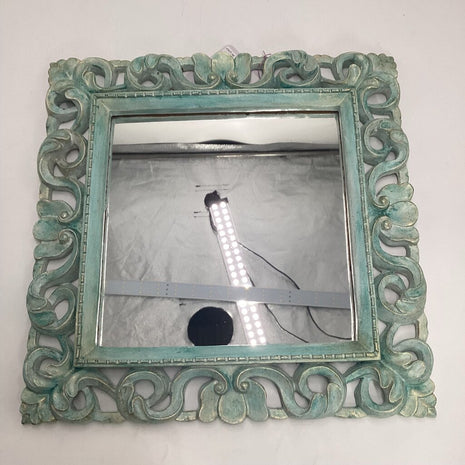 Filigree Mirror Upcycled 14"x14" mirror