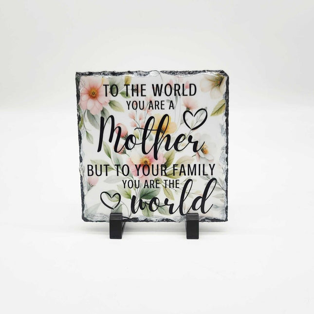 Shelf sitter- Mother floral slate