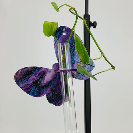 Plant Propagation Station - Acrylic Purple Solid Butterfly