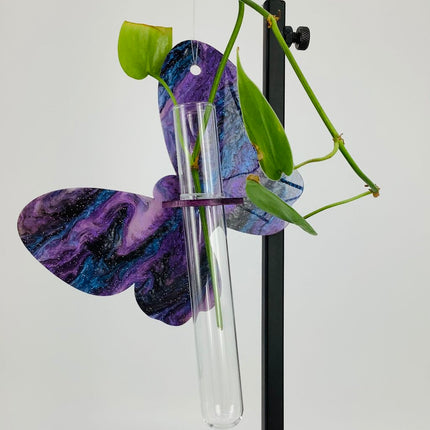 Plant Propagation Station - Acrylic Purple Solid Butterfly