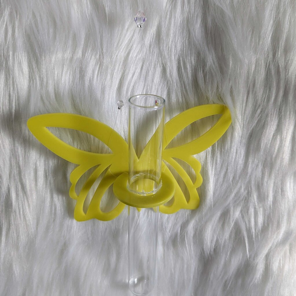 Plant Propagation Station - Acrylic Yellow Butterfly 1