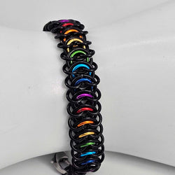 8" Black Rainbow Vertebrae Bracelet - view 1