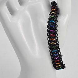 8" Black Rainbow Vertebrae Bracelet - view 3