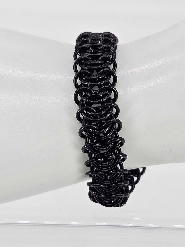 8" Black Vertebrae Bracelet