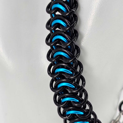 7.5" Black Turquoise Vertebrae Bracelet