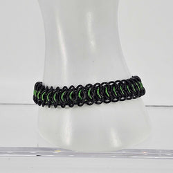 8" Black Green Vertebrae Bracelet - view 3