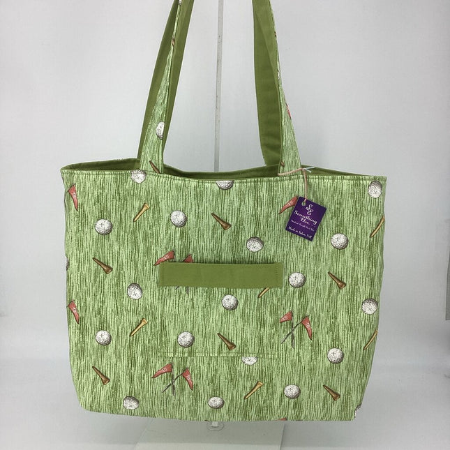 Golf reversible tote w/ green