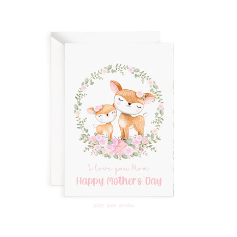 DEER MOTHER'S DAY CARD