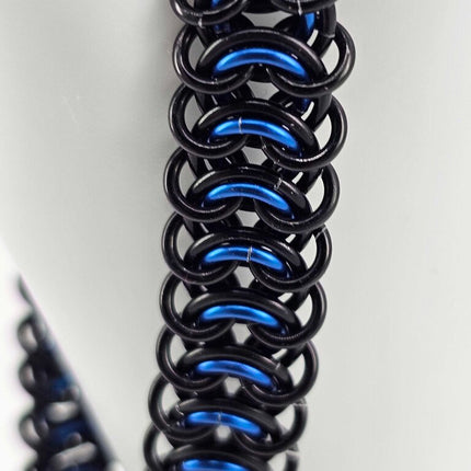 8" Black Blue Vertebrae Bracelet