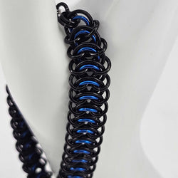 8" Black Blue Vertebrae Bracelet - view 2