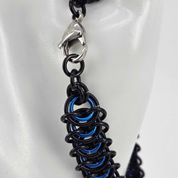 8" Black Blue Vertebrae Bracelet - view 3