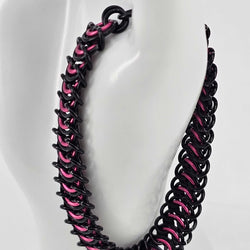 8" Black Pink Vertebrae Bracelet - view 2