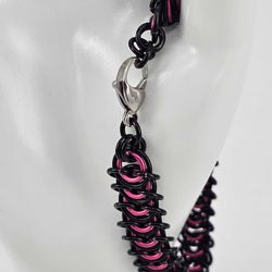 8" Black Pink Vertebrae Bracelet - view 4