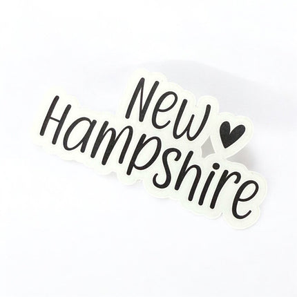 3" New Hampshire Love Die Cut Sticker