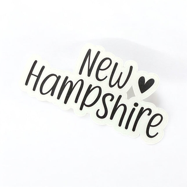 3" New Hampshire Love Die Cut Sticker