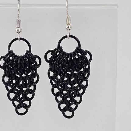 Black Fan Earrings