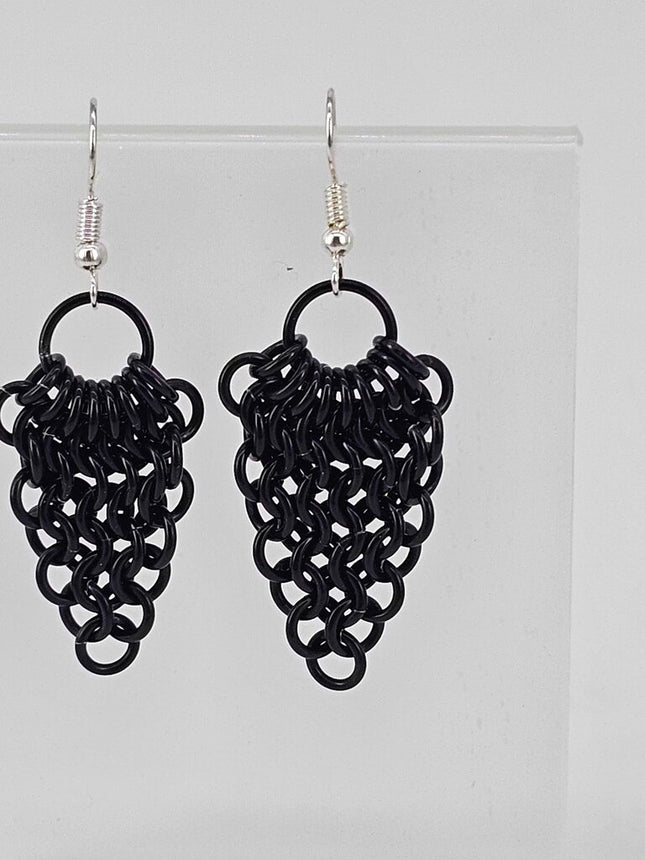 Black Fan Earrings