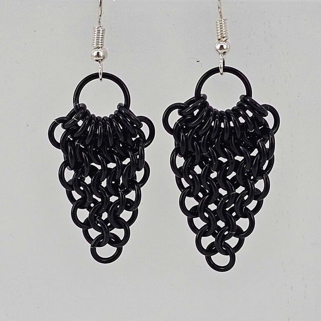 Black Fan Earrings