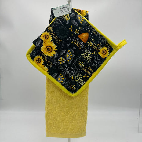 Hanging Towels 3 pc set-sunshine/beehappy