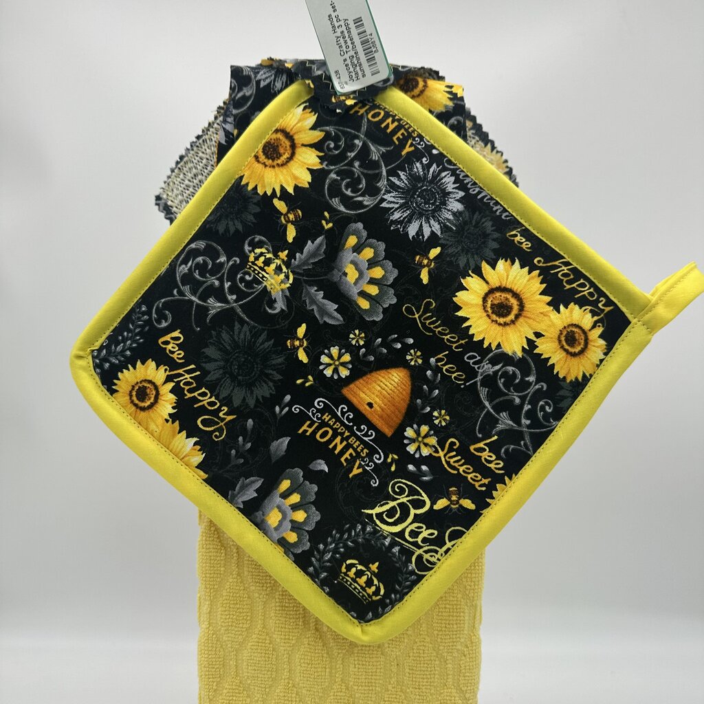 Hanging Towels 3 pc set-sunshine/beehappy