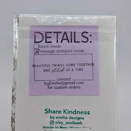 Stitched h Birthday Greeting Card