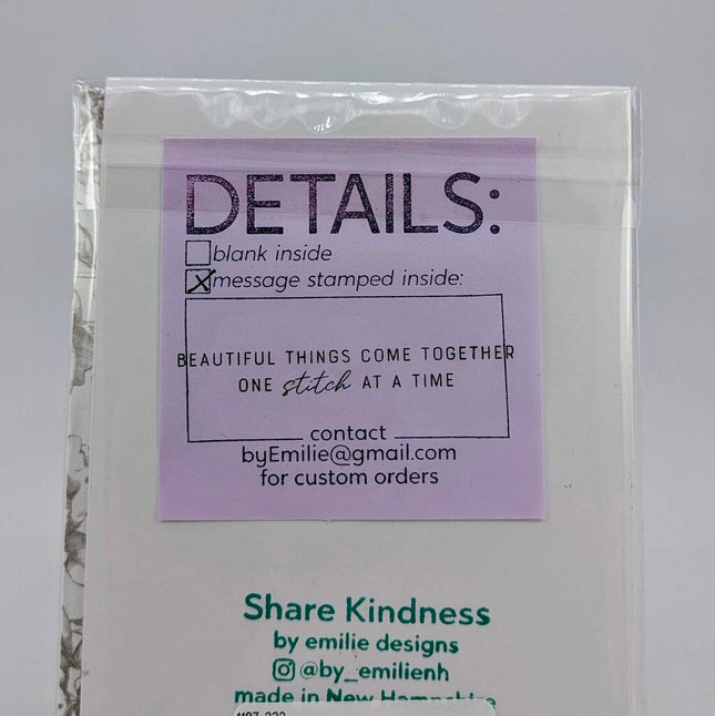 Stitched h Birthday Greeting Card