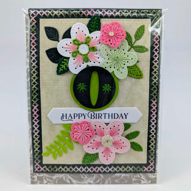 Stitched o Birthday Greeting Card