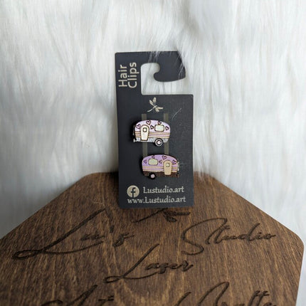 Hair Clips Small - Camper Purple