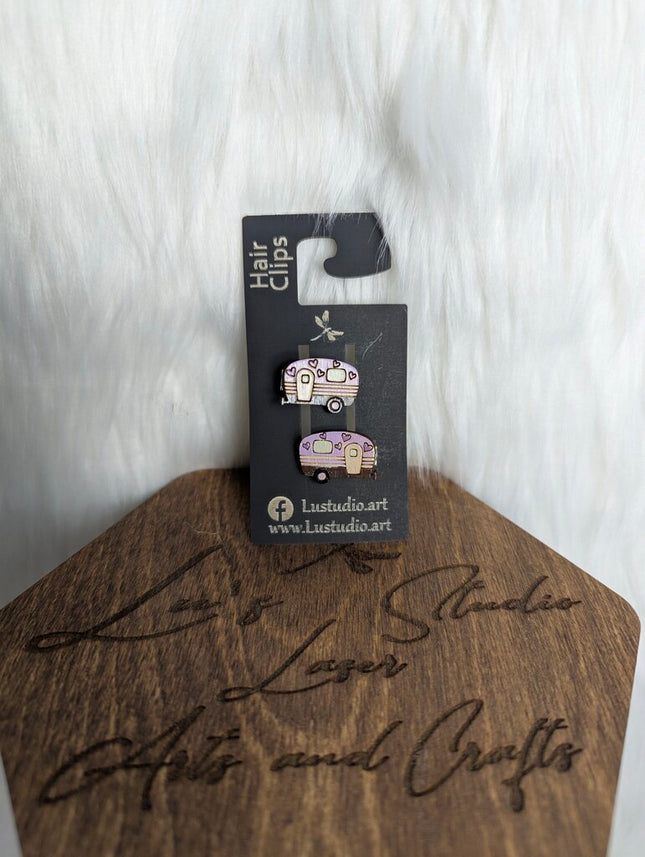 Hair Clips Small - Camper Purple