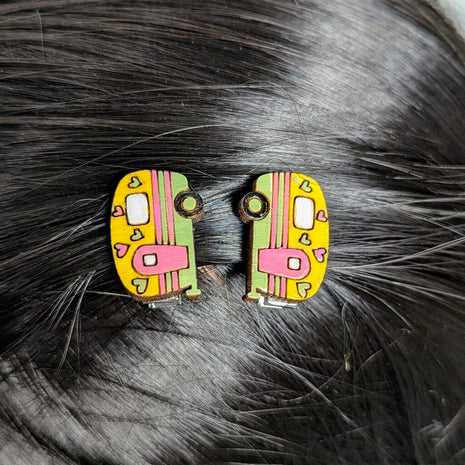 Hair Clips Small - Camper Yellow