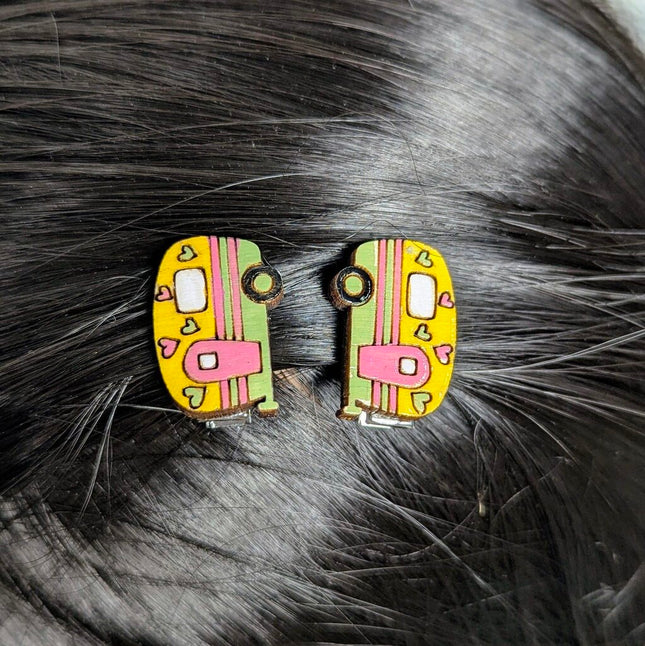 Hair Clips Small - Camper Yellow