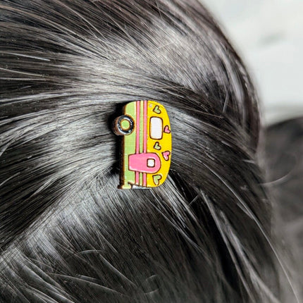 Hair Clips Small - Camper Yellow