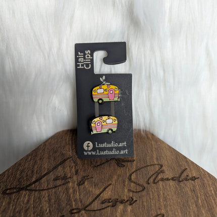 Hair Clips Small - Camper Yellow