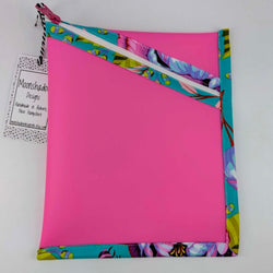 Diagonal Vinyl Zip Pouch - Medium - view 3