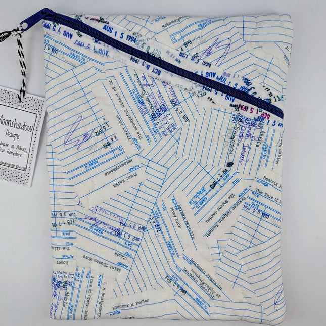 Diagonal Quilted Zip Pouch - Large