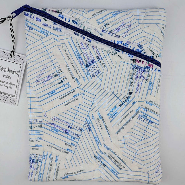 Diagonal Quilted Zip Pouch - Large