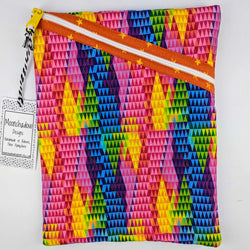 Diagonal Quilted Zip Pouch - Large - view 4