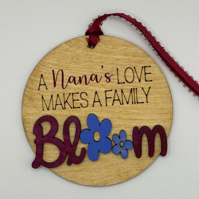 A Nana's Love Makes a Family Bloom Ornament