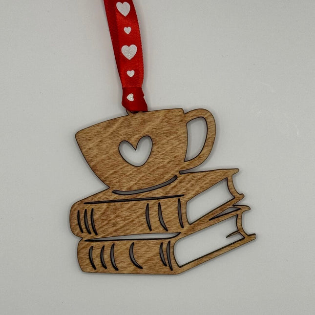 Books & Coffee Ornament