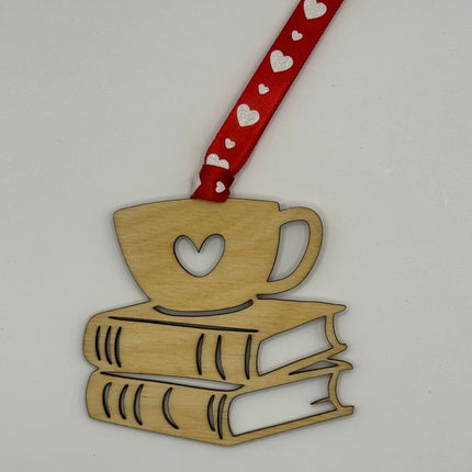 Books & Coffee Ornament