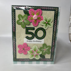 50th Stitched Card - view 1