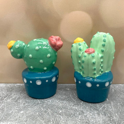 Cactus Salt & Pepper Shakers Mint