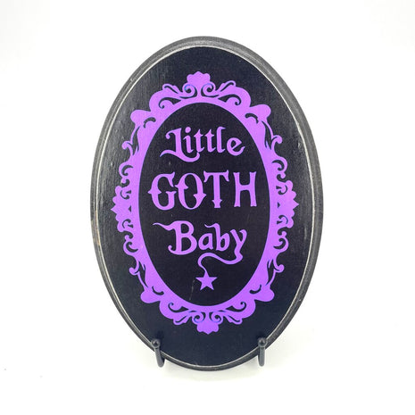 Goth baby wall plaque